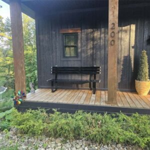 bench on porch