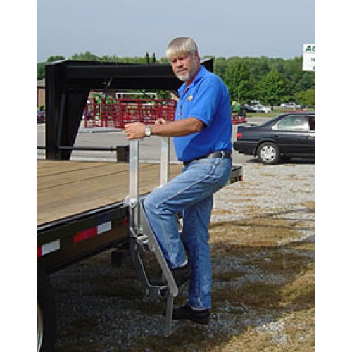 Drop Deck Trucker Semi Flatbed Ladder Portable